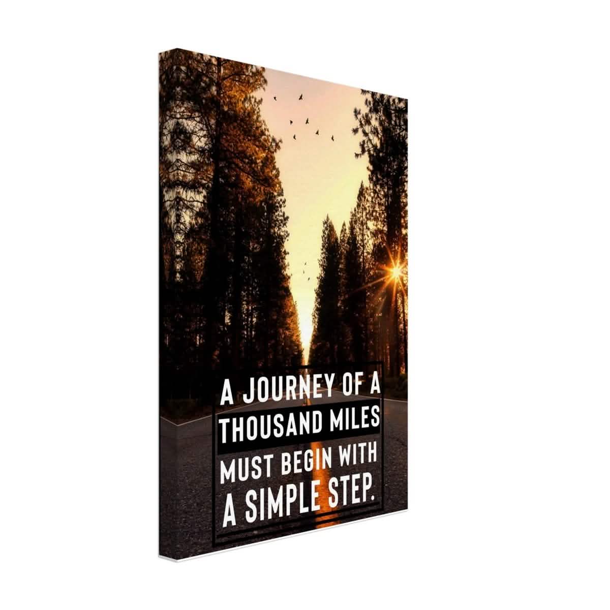 Da Vinci Motivational Wall art | The Simple Step - Canvas - 30x45 cm / 12x18″ - Thick
