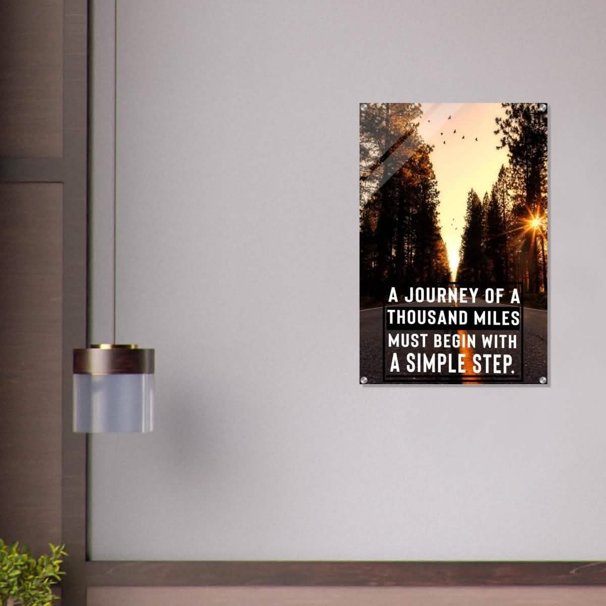 Da Vinci Motivational Wall art | The Simple Step - Acrylic Print - 60x90 cm / 24x36″ -