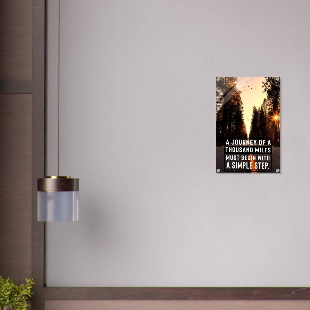 Da Vinci Motivational Wall art | The Simple Step - Acrylic Print - 40x60 cm / 16x24″ -