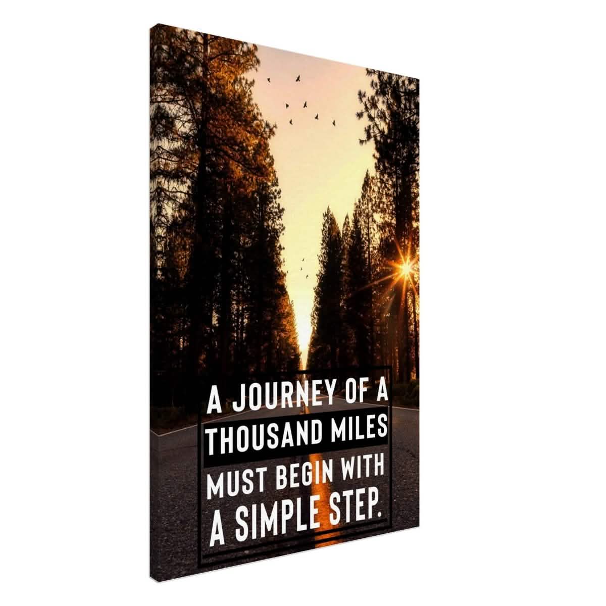 Da Vinci Motivational Wall art | The Simple Step - Canvas - 60x90 cm / 24x36″ - Slim