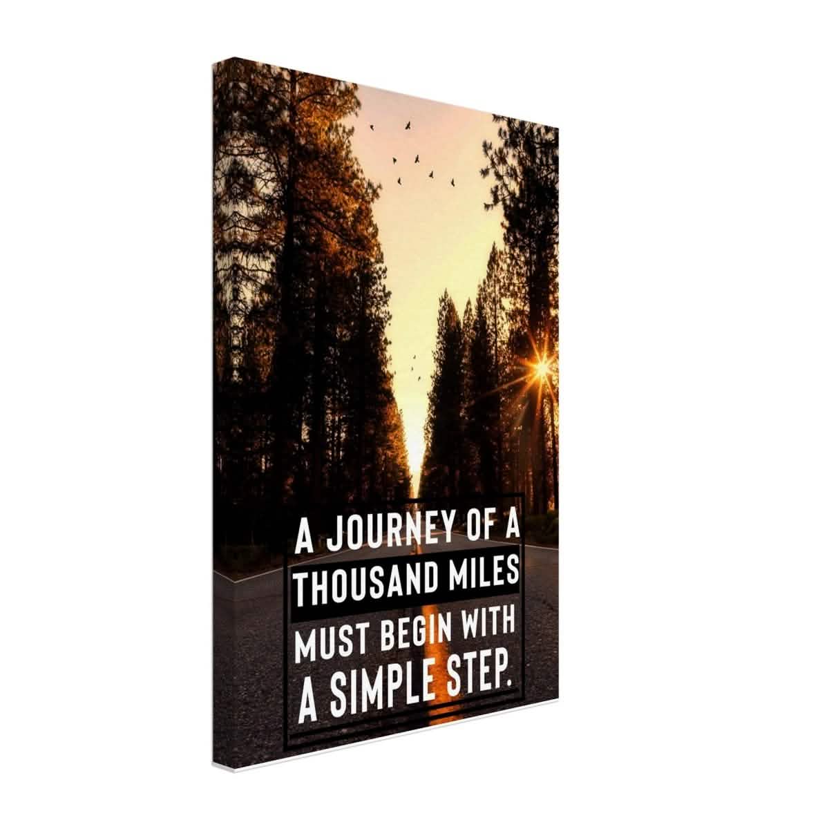 Da Vinci Motivational Wall art | The Simple Step - Canvas - 30x45 cm / 12x18″ - Slim
