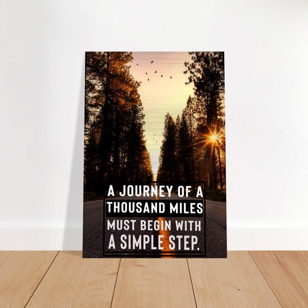 Da Vinci Motivational Wall art | The Simple Step - Brushed Aluminum Print - 70x100 cm / 28x40″ -