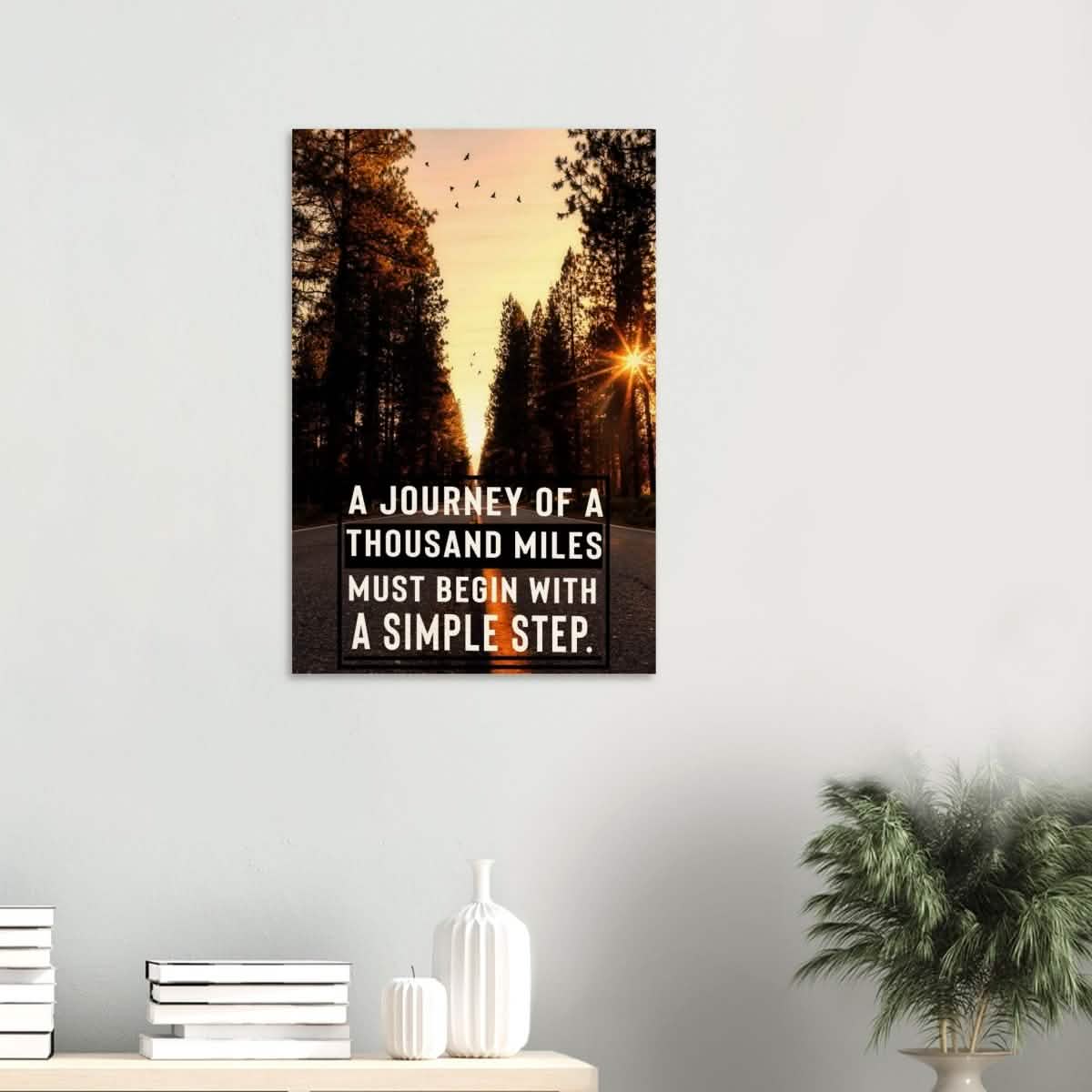 Da Vinci Motivational Wall art | The Simple Step - Wood Prints - 50x75 cm / 20x30″ - 20 mm