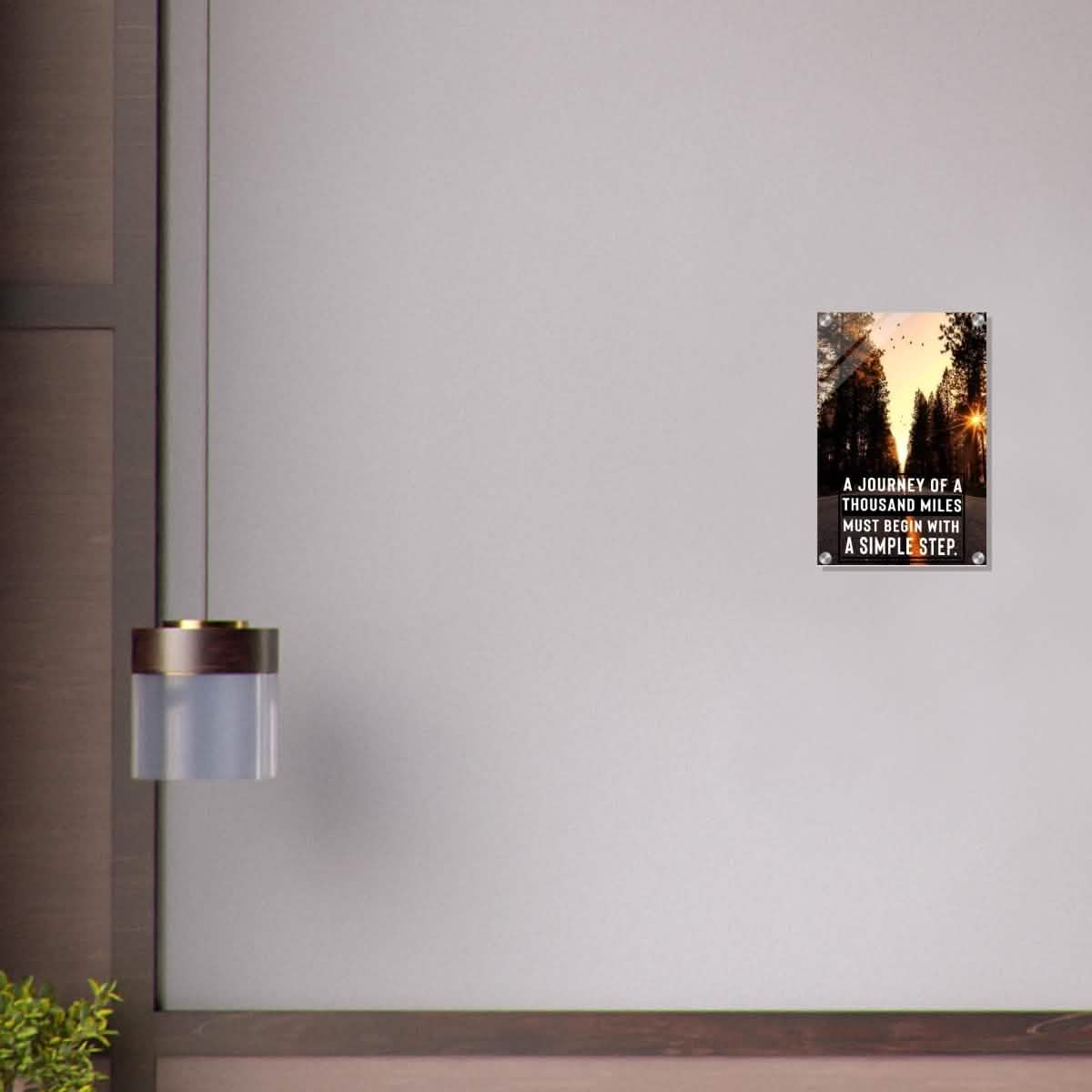 Da Vinci Motivational Wall art | The Simple Step - Acrylic Print - 30x45 cm / 12x18″ -