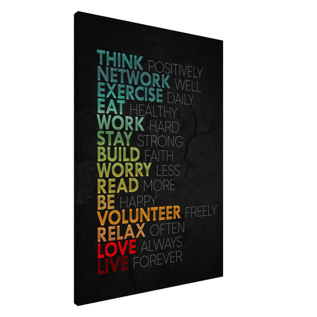 Da Vinci Motivational Wall Art | Think - Canvas - 70x100 cm / 28x40″ - Slim