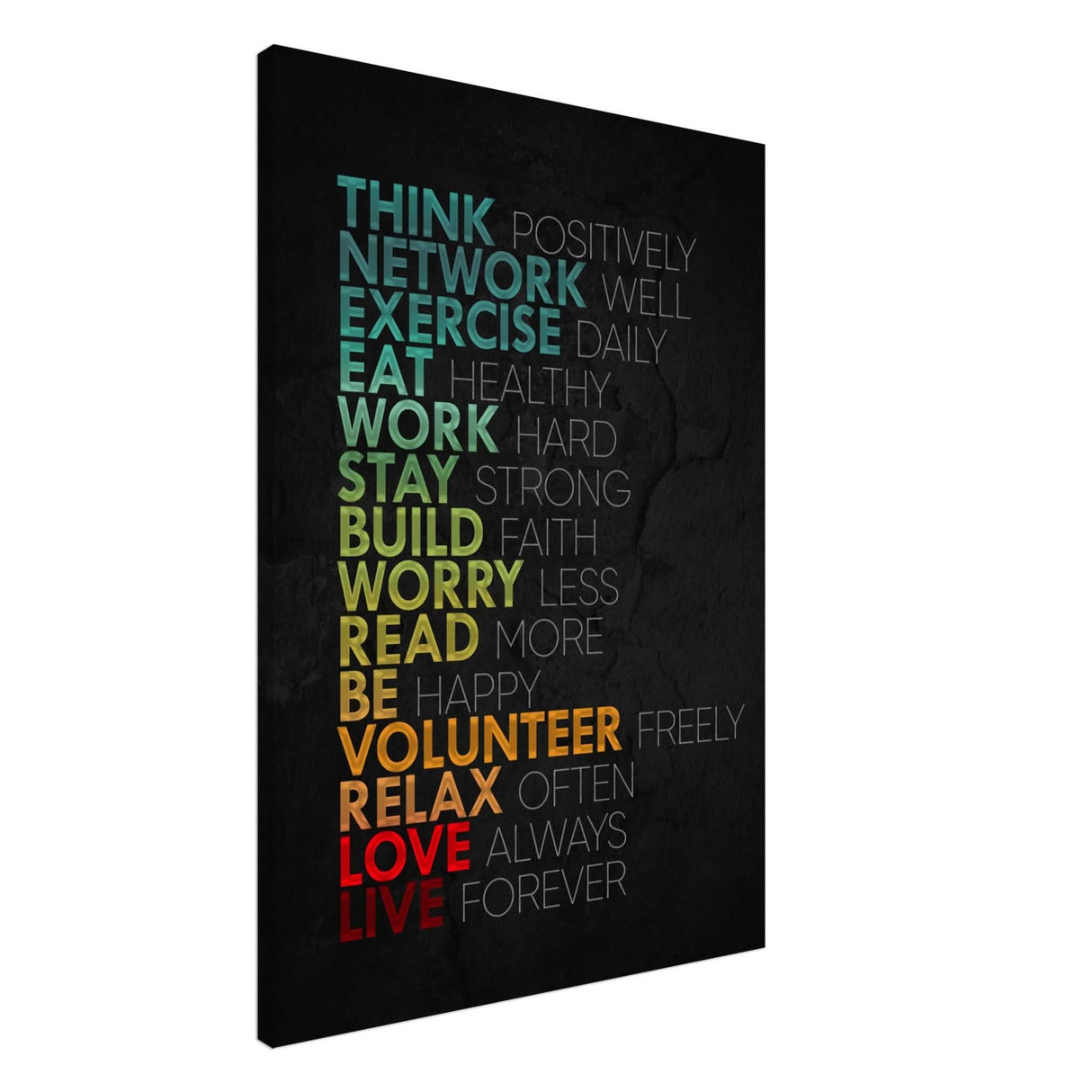 Da Vinci Motivational Wall Art | Think - Canvas - 70x100 cm / 28x40″ - Thick