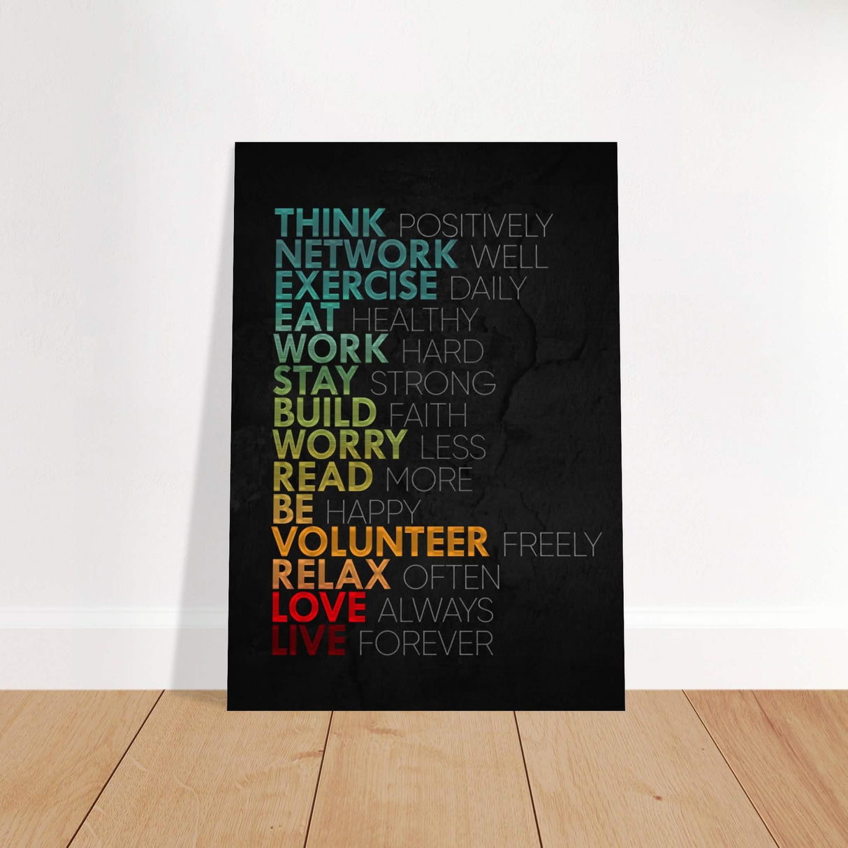 Da Vinci Motivational Wall Art | Think - Brushed Aluminum Print - 70x100 cm / 28x40″ -