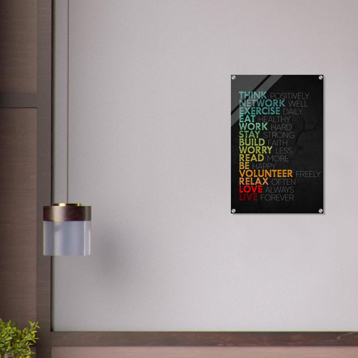 Da Vinci Motivational Wall Art | Think - Acrylic Print - 50x75 cm / 20x30″ -