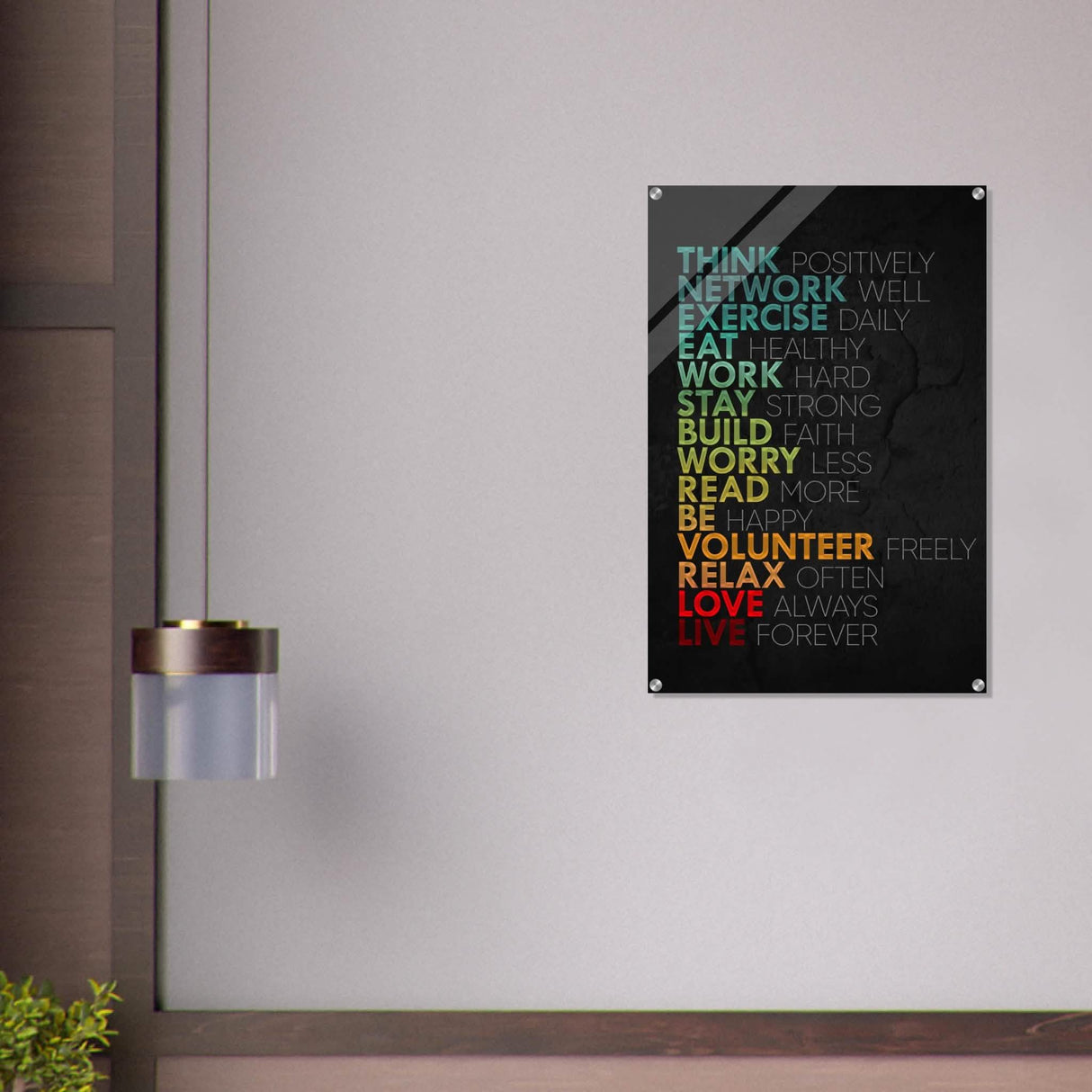 Da Vinci Motivational Wall Art | Think - Acrylic Print - 60x90 cm / 24x36″ -