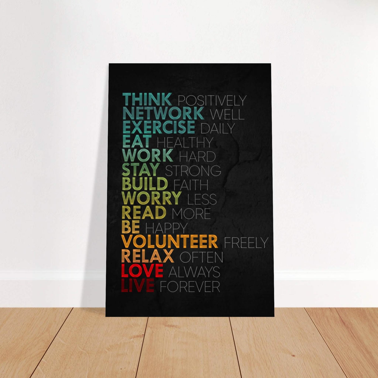 Da Vinci Motivational Wall Art | Think - Brushed Aluminum Print - 50x75 cm / 20x30″ -