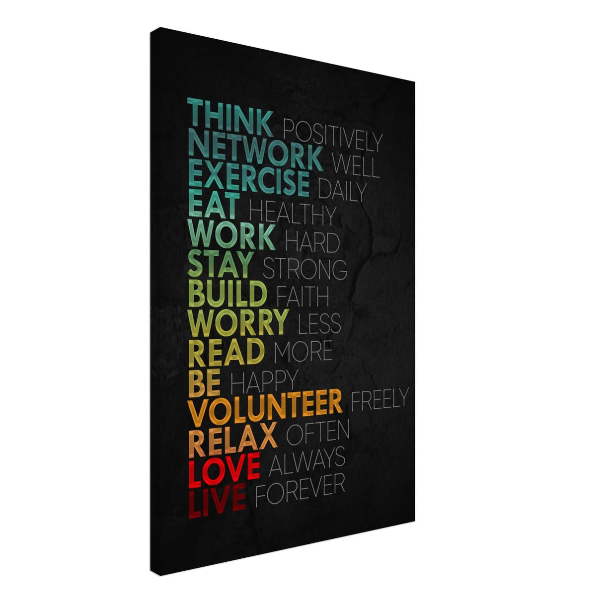 Da Vinci Motivational Wall Art | Think - Canvas - 50x75 cm / 20x30″ - Slim