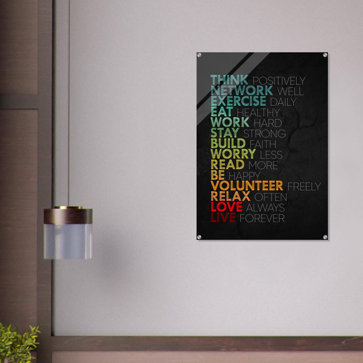 Da Vinci Motivational Wall Art | Think - Acrylic Print - 70x100 cm / 28x40″ -