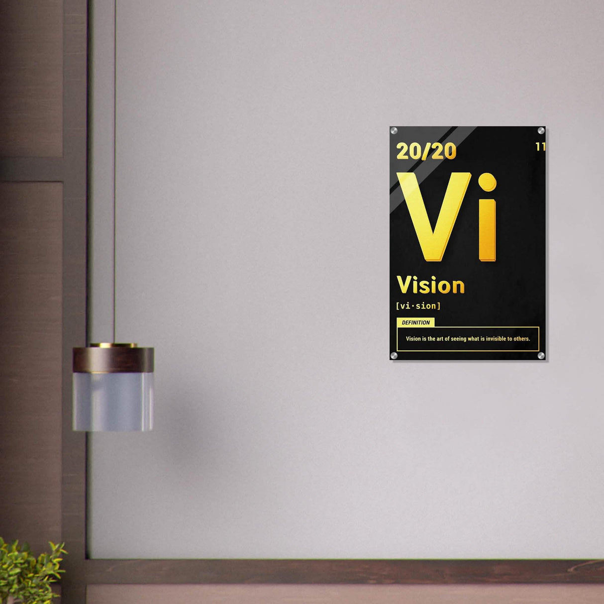 Da Vinci Motivational Wall Art | Vision - Acrylic Print - 50x75 cm / 20x30″ -