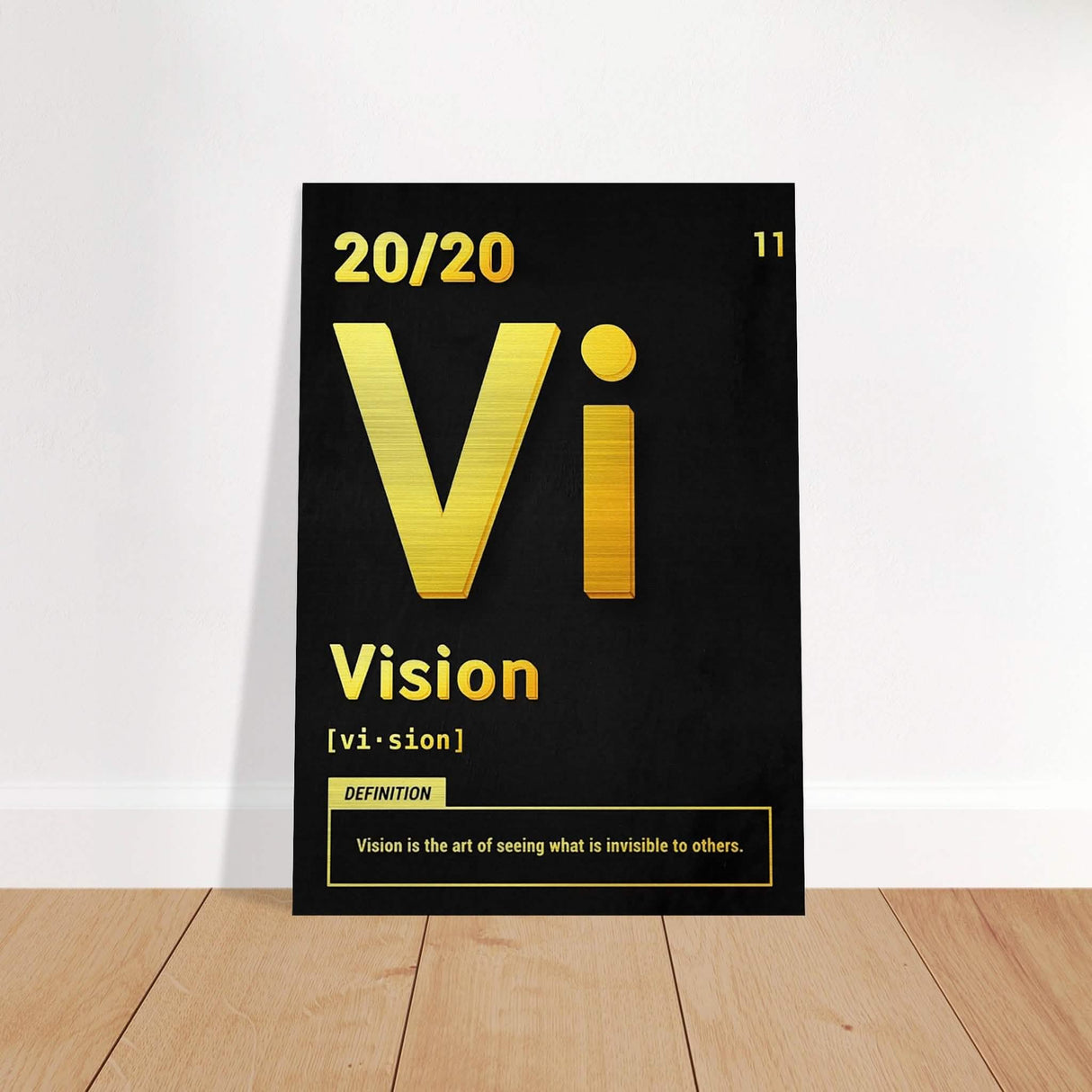 Da Vinci Motivational Wall Art | Vision - Brushed Aluminum Print - 70x100 cm / 28x40″ -