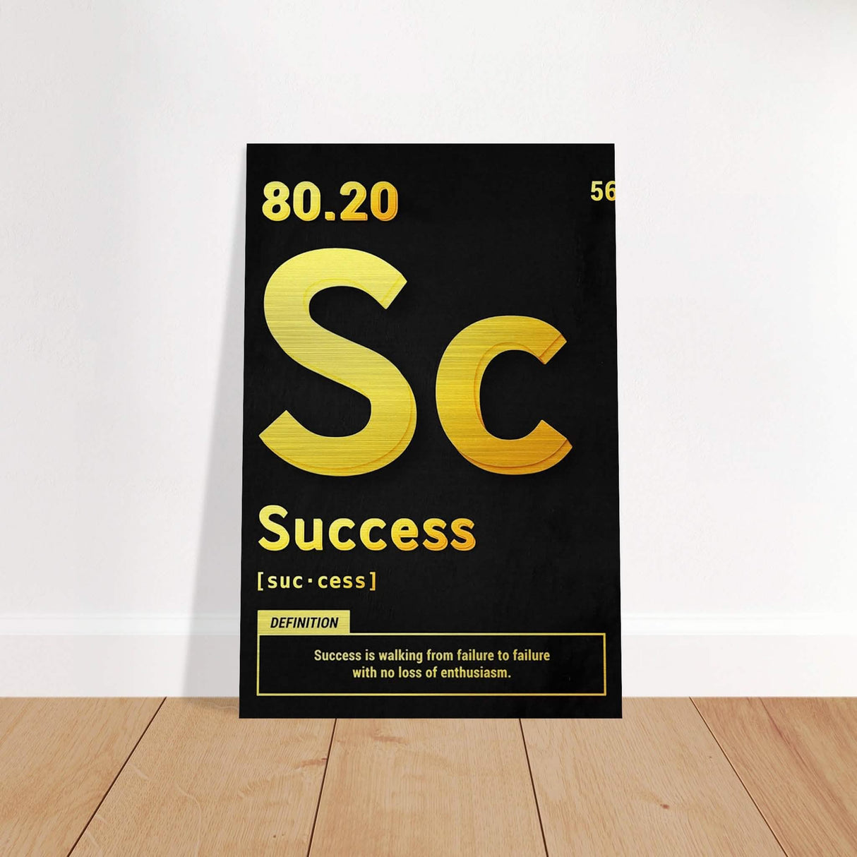 Da Vinci Motivational Wall Art | Vision - Brushed Aluminum Print - 50x75 cm / 20x30″ -