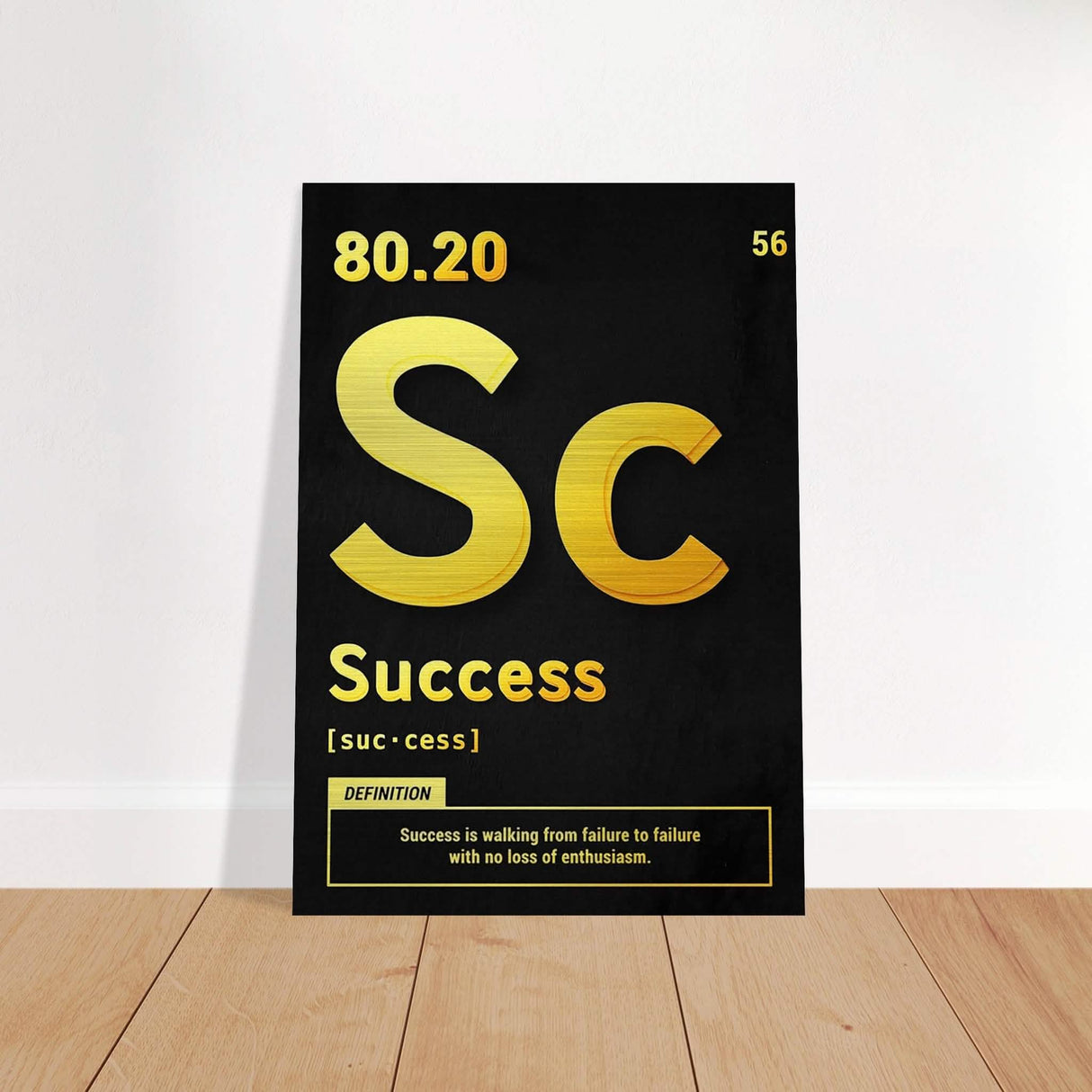 Da Vinci Motivational Wall Art | Vision - Brushed Aluminum Print - 70x100 cm / 28x40″ -