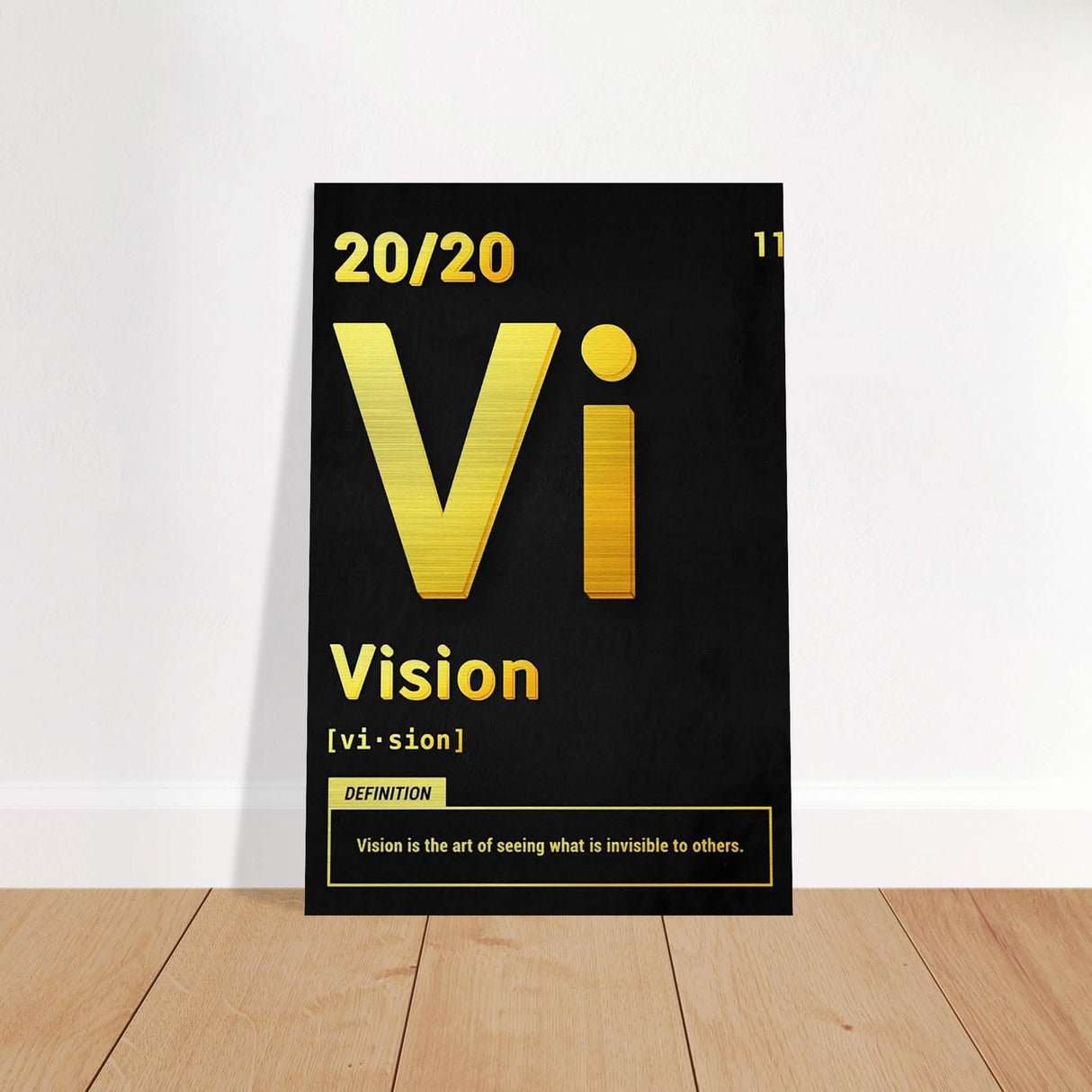 Da Vinci Motivational Wall Art | Vision - Brushed Aluminum Print - 50x75 cm / 20x30″ -