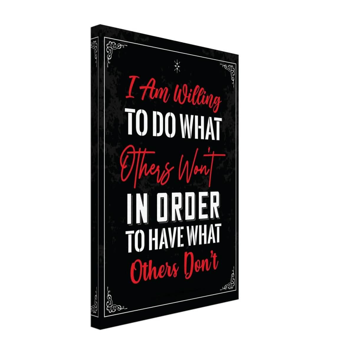 Da Vinci Motivational Wall art | Willing - Canvas - 30x45 cm / 12x18″ - Slim