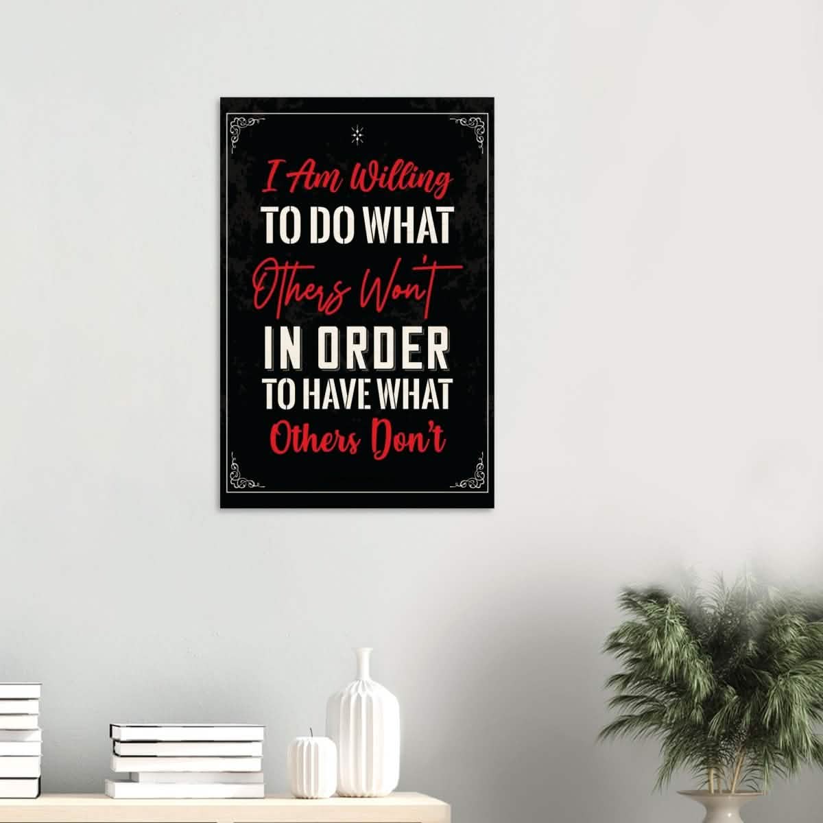 Da Vinci Motivational Wall art | Willing - Wood Prints - 50x75 cm / 20x30″ - 20 mm