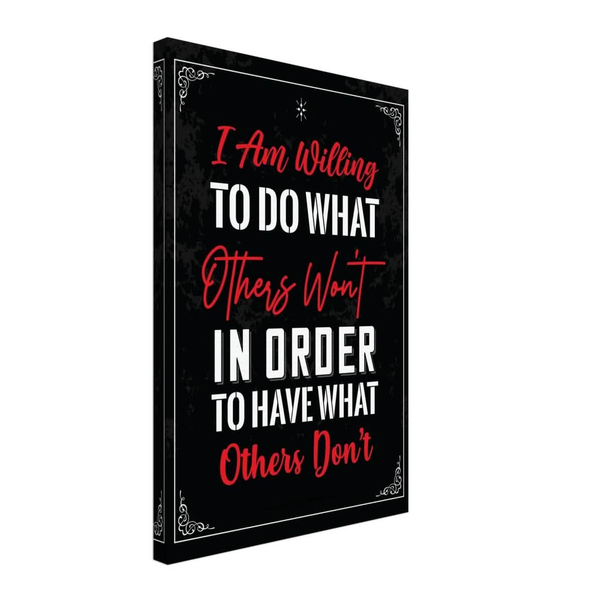 Da Vinci Motivational Wall art | Willing - Canvas - 40x60 cm / 16x24″ - Thick