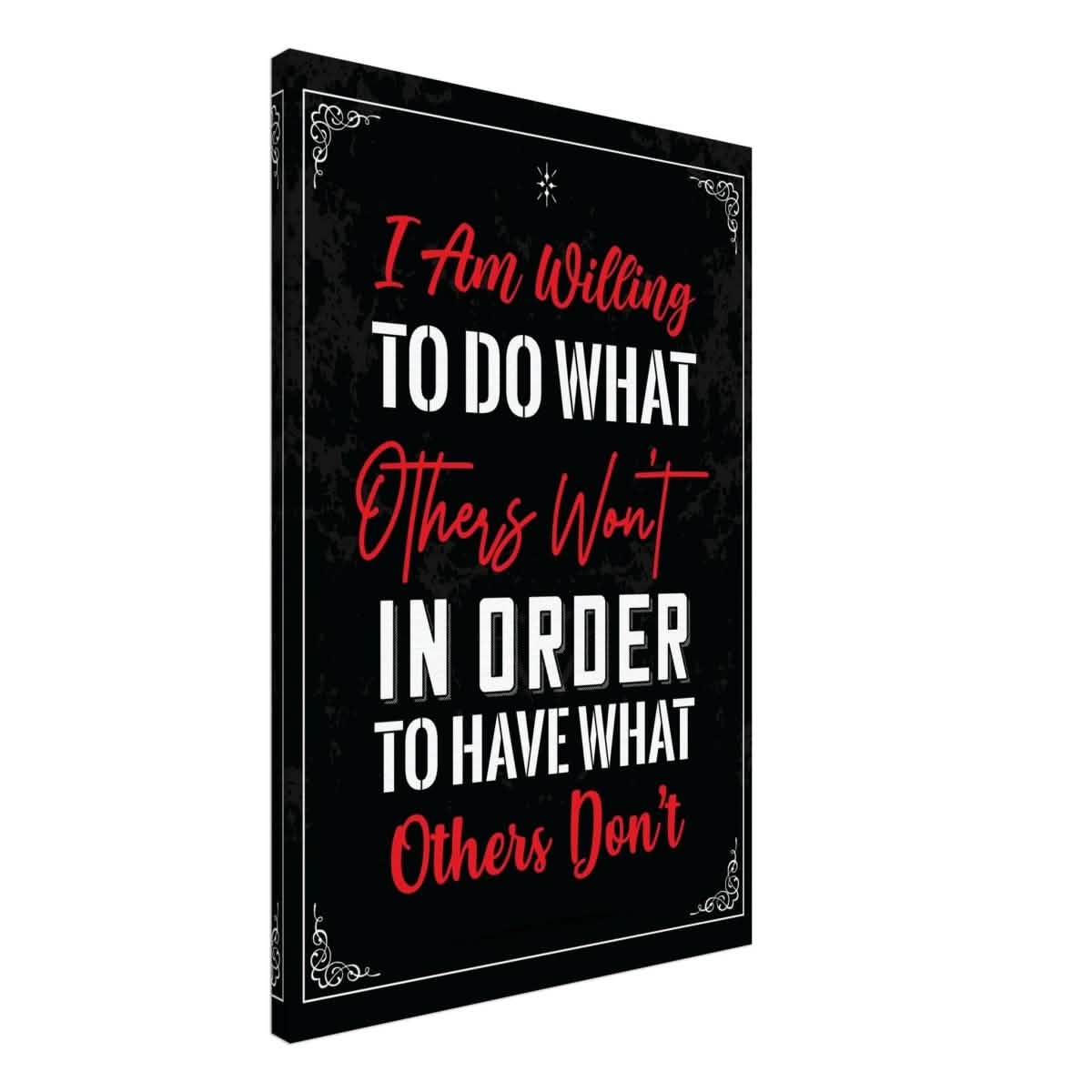 Da Vinci Motivational Wall art | Willing - Canvas - 60x90 cm / 24x36″ - Thick