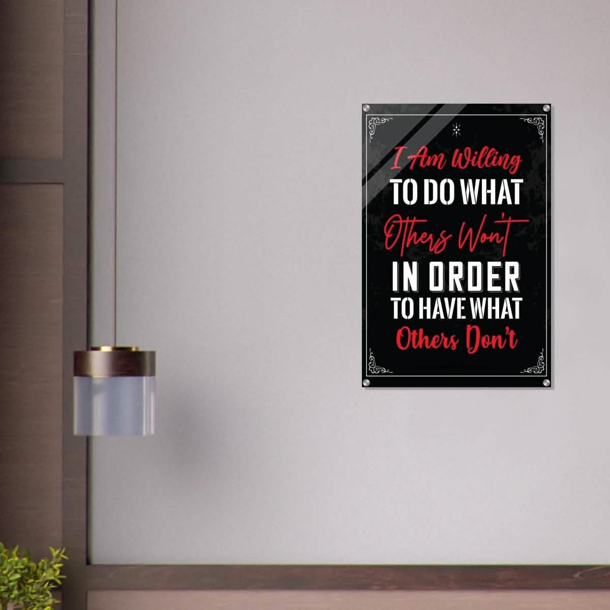 Da Vinci Motivational Wall art | Willing - Acrylic Print - 60x90 cm / 24x36″ -