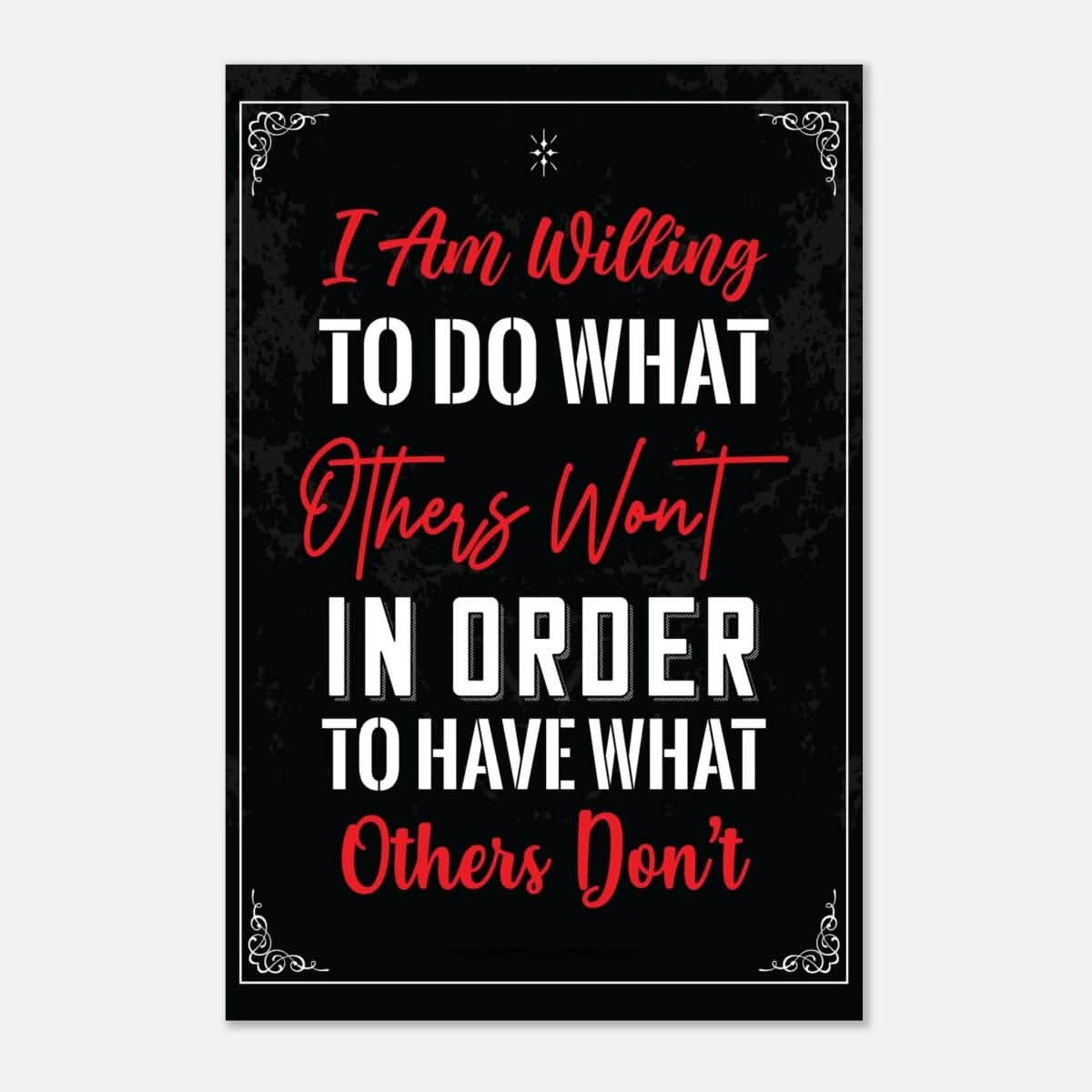 Da Vinci Motivational Wall art | Willing - Aluminum Print - 30x45 cm / 12x18″ -