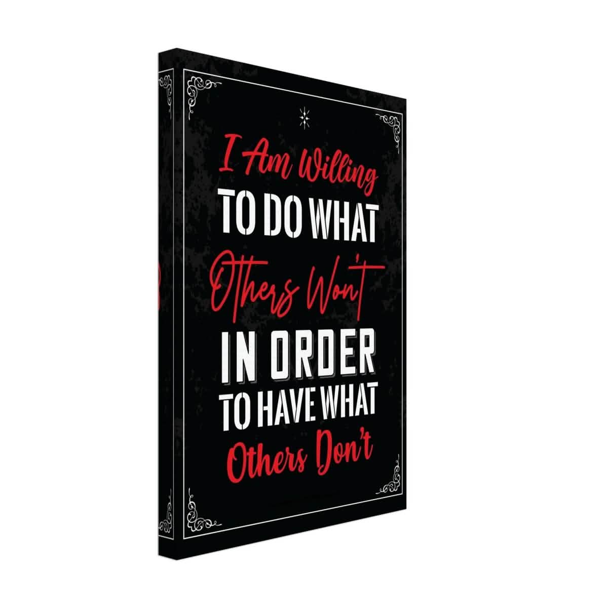 Da Vinci Motivational Wall art | Willing - Canvas - 30x45 cm / 12x18″ - Thick