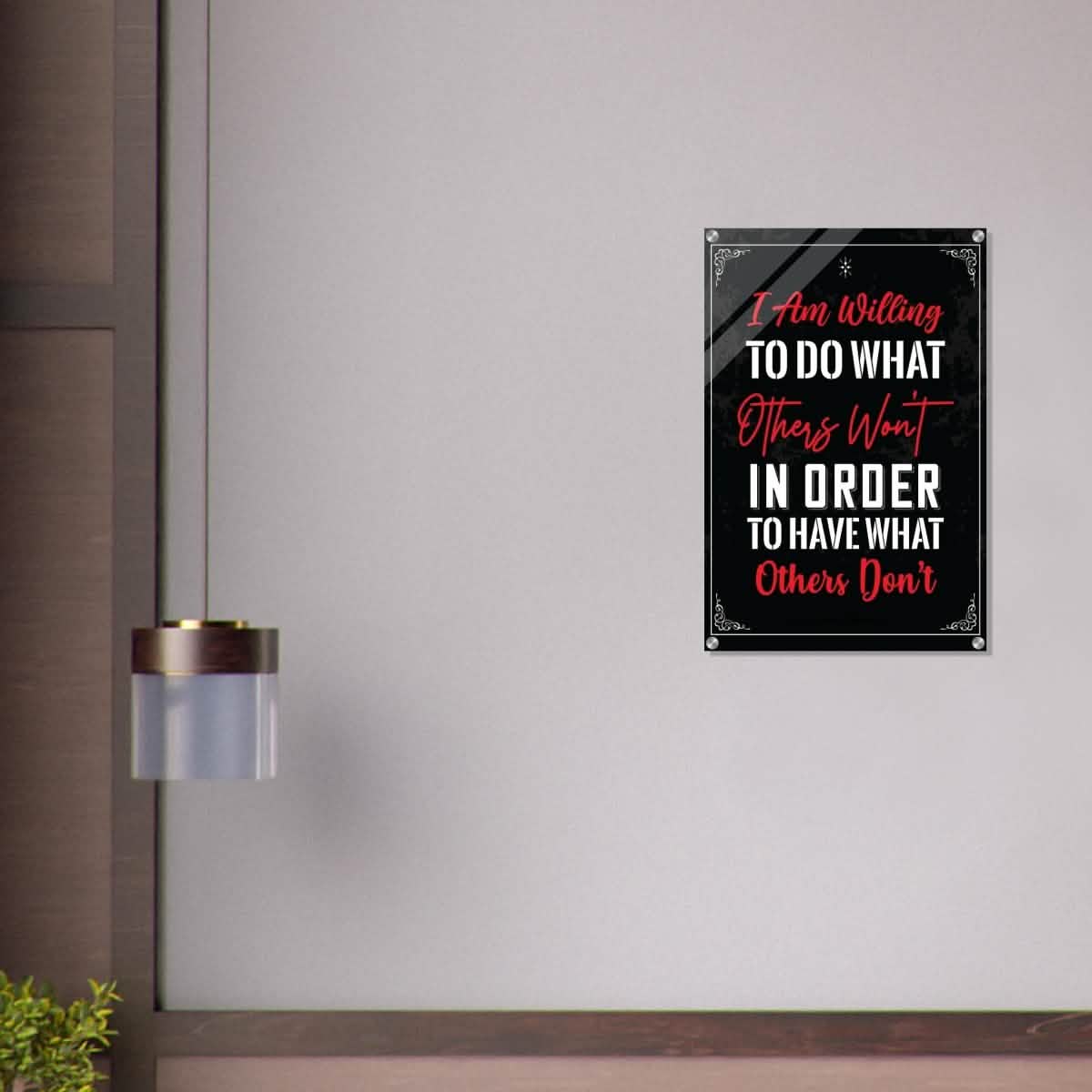 Da Vinci Motivational Wall art | Willing - Acrylic Print - 50x75 cm / 20x30″ -