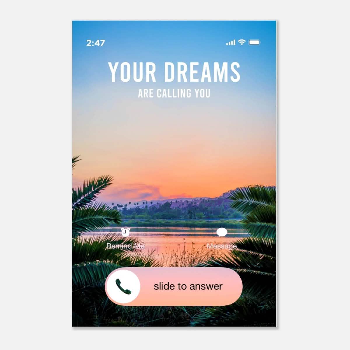 Da Vinci Motivational Wall art | Your Dreams - Aluminum Print - 50x75 cm / 20x30″ -