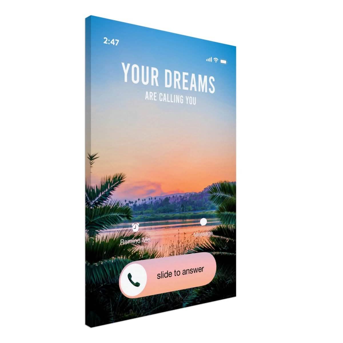 Da Vinci Motivational Wall art | Your Dreams - Canvas - 60x90 cm / 24x36″ - Thick