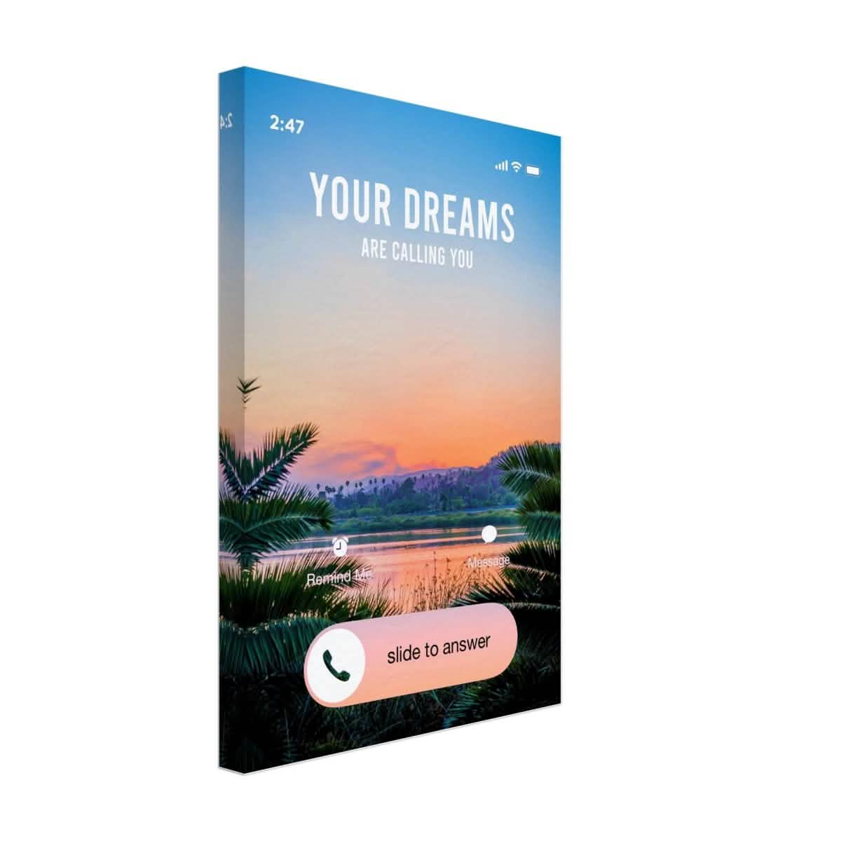 Da Vinci Motivational Wall art | Your Dreams - Canvas - 30x45 cm / 12x18″ - Thick