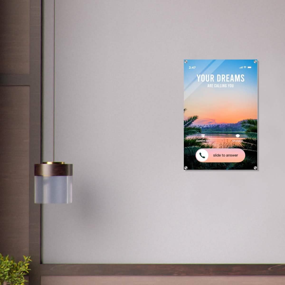 Da Vinci Motivational Wall art | Your Dreams - Acrylic Print - 50x75 cm / 20x30″ -