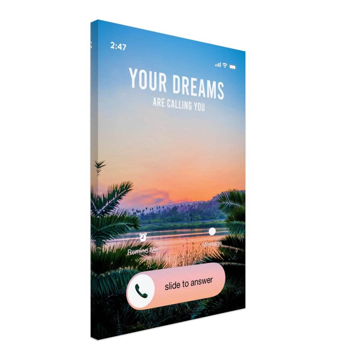 Da Vinci Motivational Wall art | Your Dreams - Canvas - 40x60 cm / 16x24″ - Slim