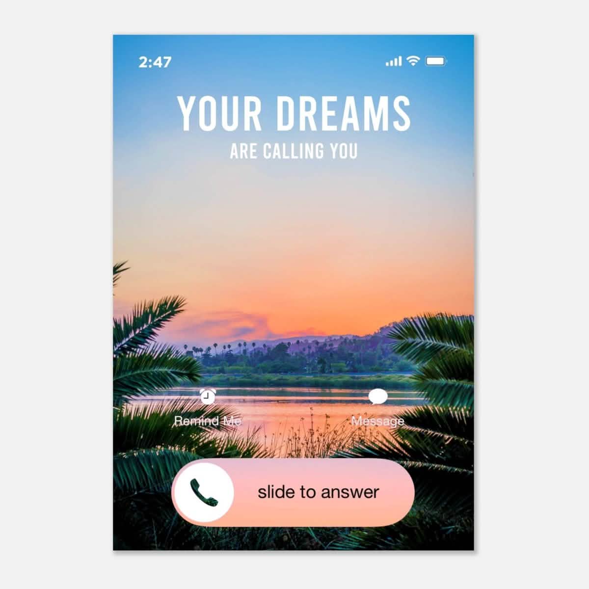 Da Vinci Motivational Wall art | Your Dreams - Aluminum Print - 70x100 cm / 28x40″ -