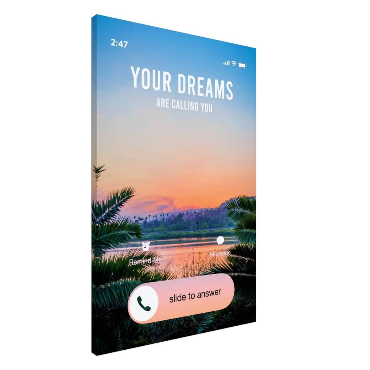 Da Vinci Motivational Wall art | Your Dreams - Canvas - 60x90 cm / 24x36″ - Slim