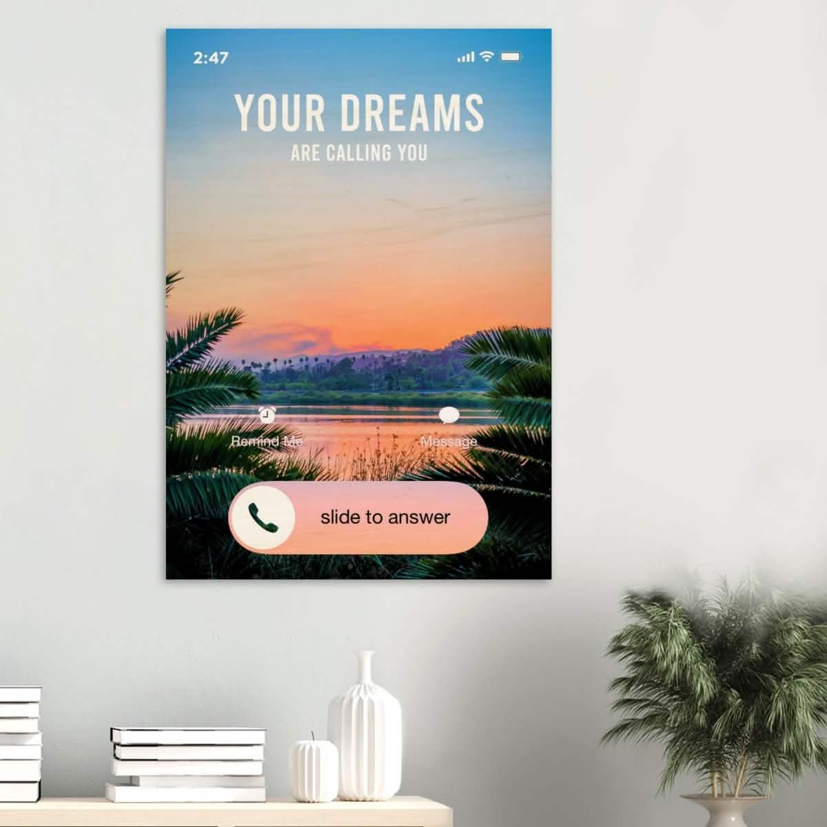 Da Vinci Motivational Wall art | Your Dreams - Wood Prints - 70x100 cm / 28x40″ - 10 mm