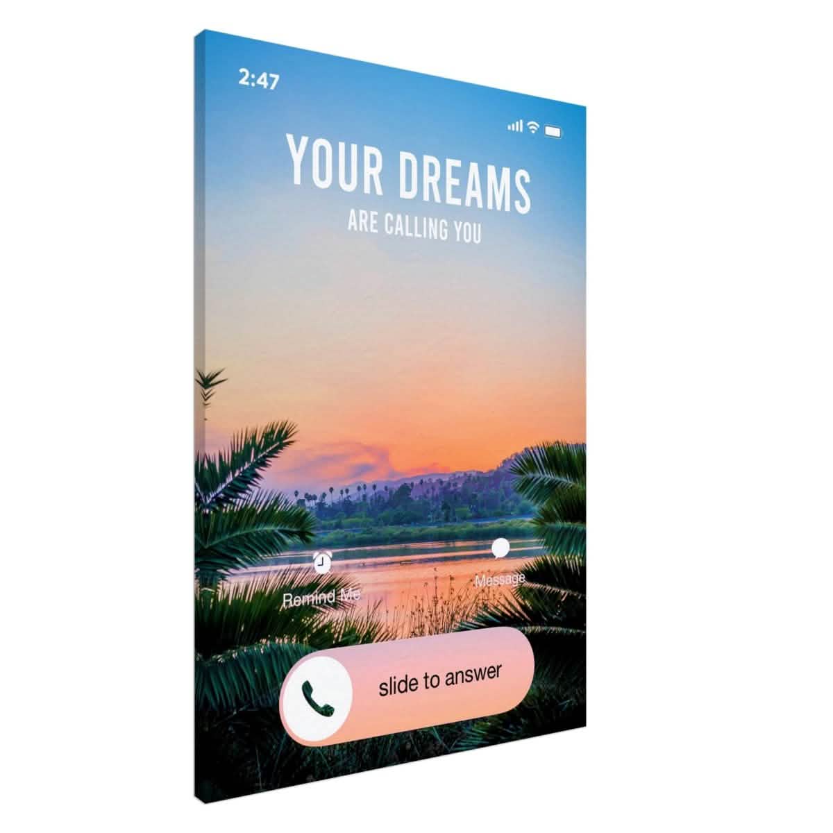 Da Vinci Motivational Wall art | Your Dreams - Canvas - 70x100 cm / 28x40″ - Slim