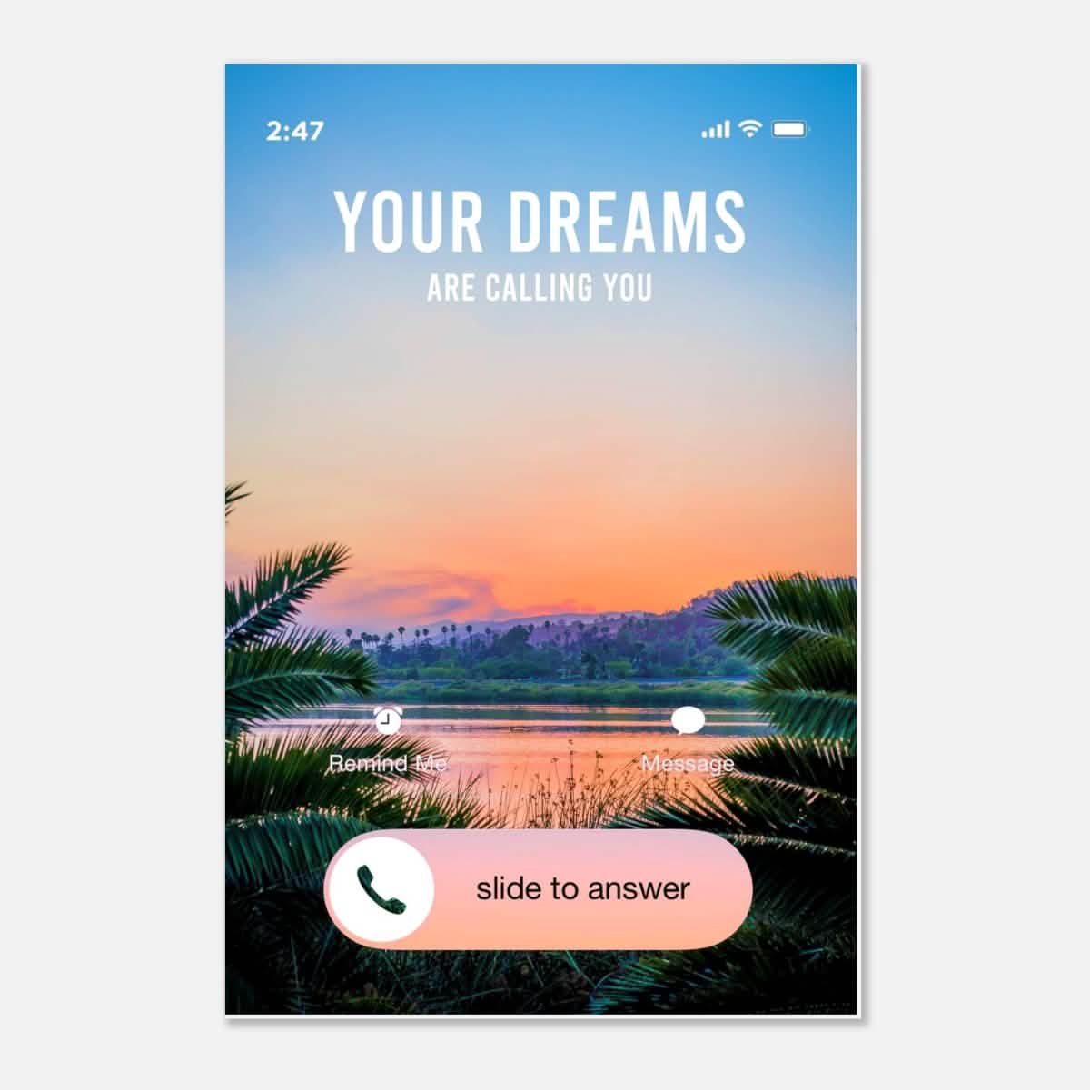 Da Vinci Motivational Wall art | Your Dreams - Aluminum Print - 30x45 cm / 12x18″ -