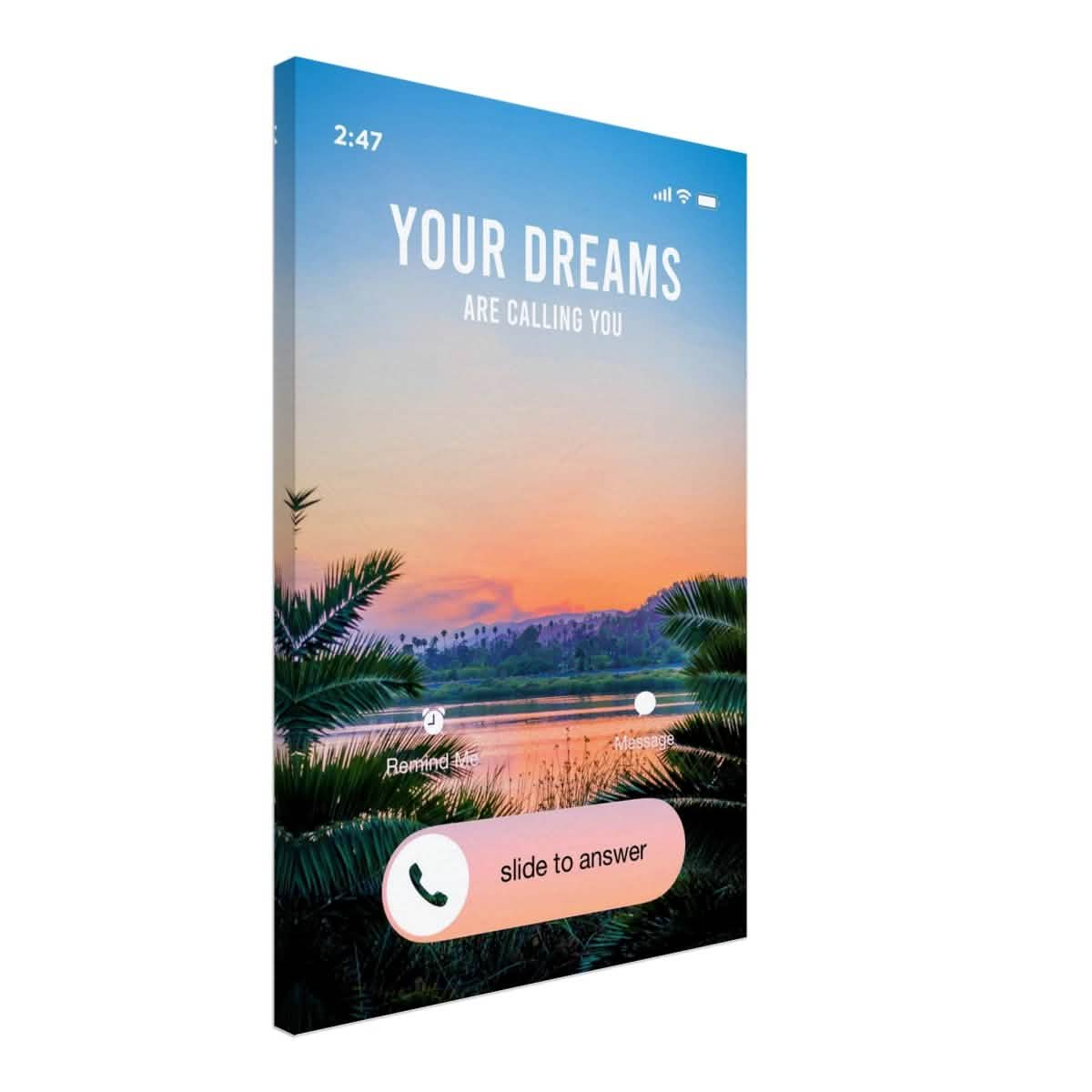 Da Vinci Motivational Wall art | Your Dreams - Canvas - 50x75 cm / 20x30″ - Thick