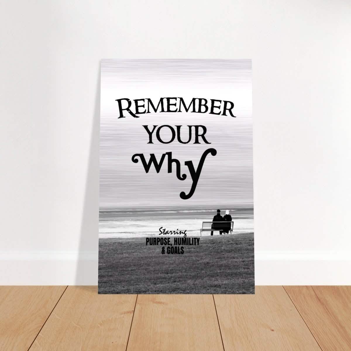 Da Vinci Motivational Wall art | Your Why - Brushed Aluminum Print - 40x60 cm / 16x24″ -