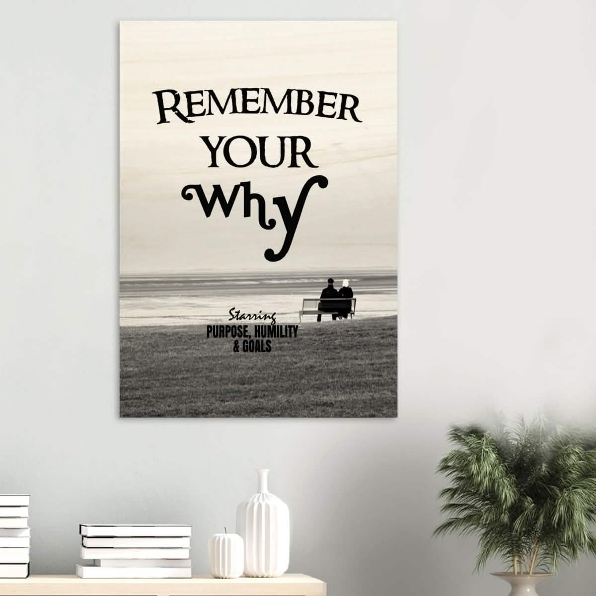 Da Vinci Motivational Wall art | Your Why - Wood Prints - 70x100 cm / 28x40″ - 20 mm
