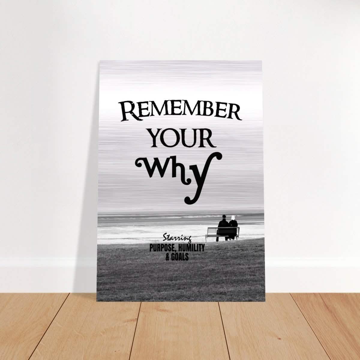 Da Vinci Motivational Wall art | Your Why - Brushed Aluminum Print - 70x100 cm / 28x40″ -