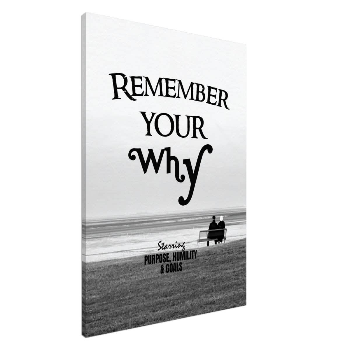 Da Vinci Motivational Wall art | Your Why - Canvas - 70x100 cm / 28x40″ - Slim