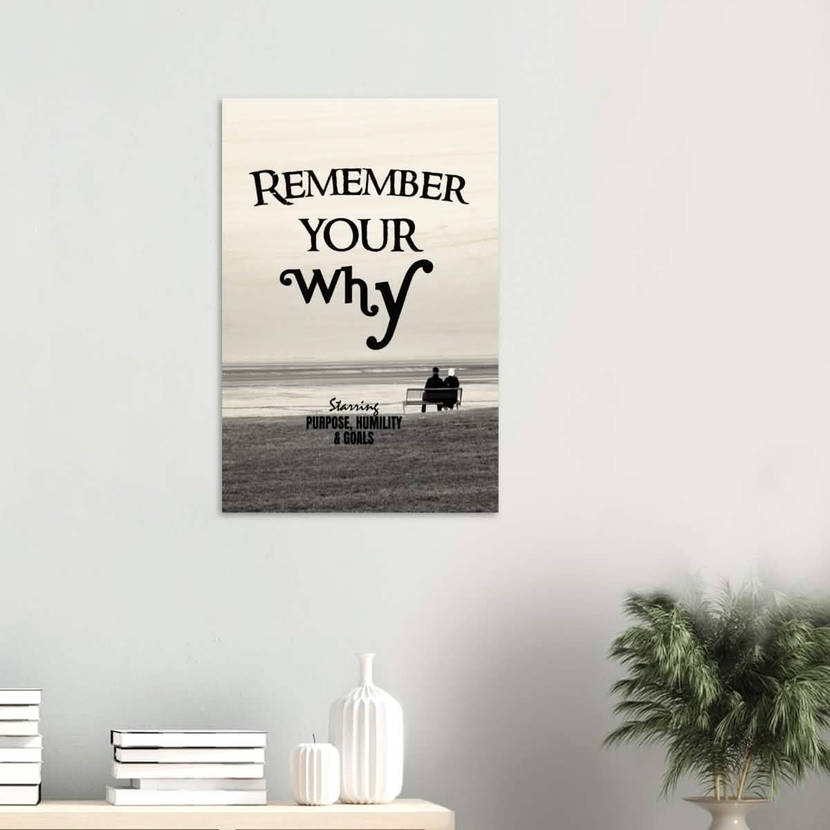 Da Vinci Motivational Wall art | Your Why - Wood Prints - 50x75 cm / 20x30″ - 20 mm