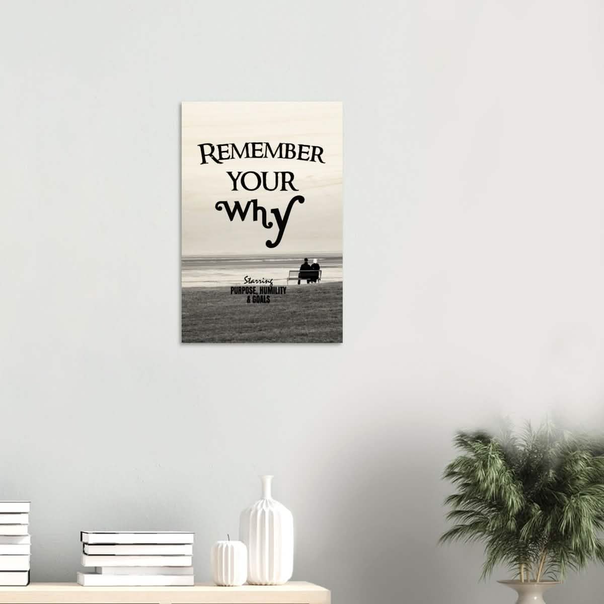 Da Vinci Motivational Wall art | Your Why - Wood Prints - 40x60 cm / 16x24″ - 10 mm