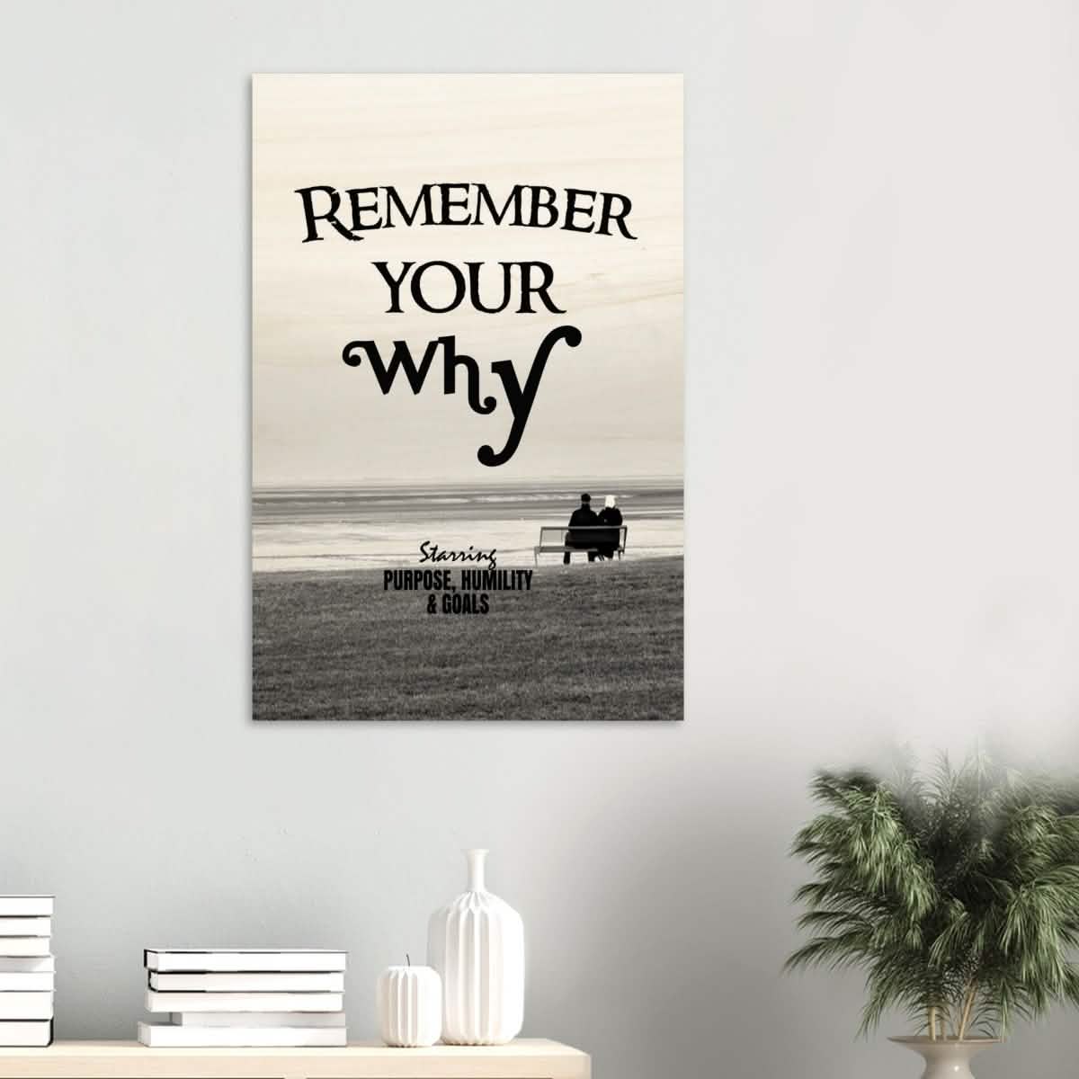 Da Vinci Motivational Wall art | Your Why - Wood Prints - 60x90 cm / 24x36″ - 10 mm