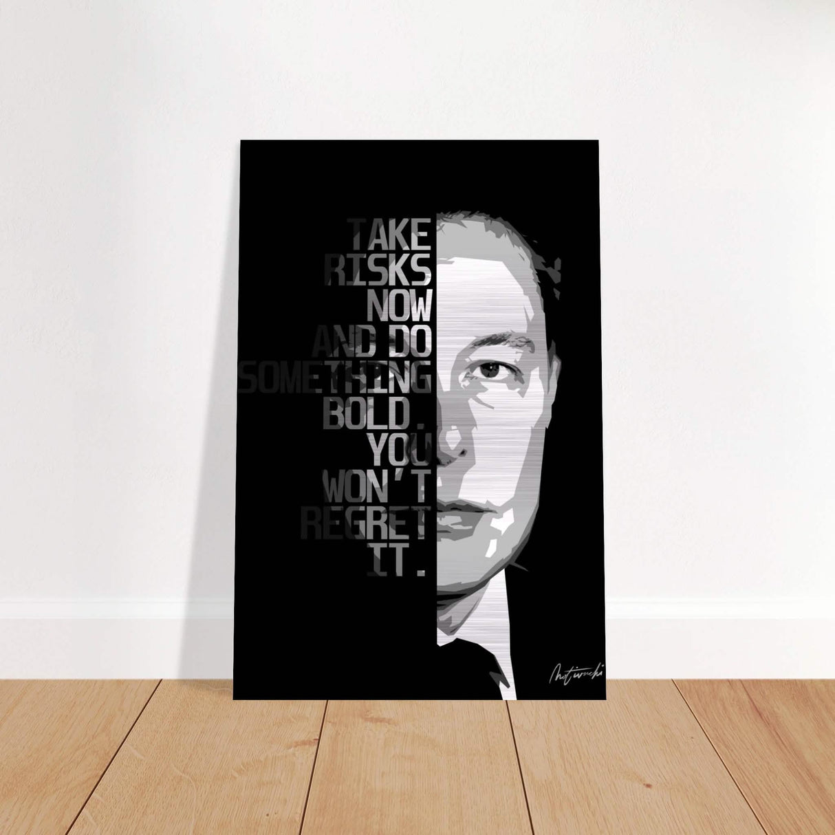 Da Vinci Motivational Wall Art - Brushed Aluminum Print - 50x75 cm / 20x30″ -