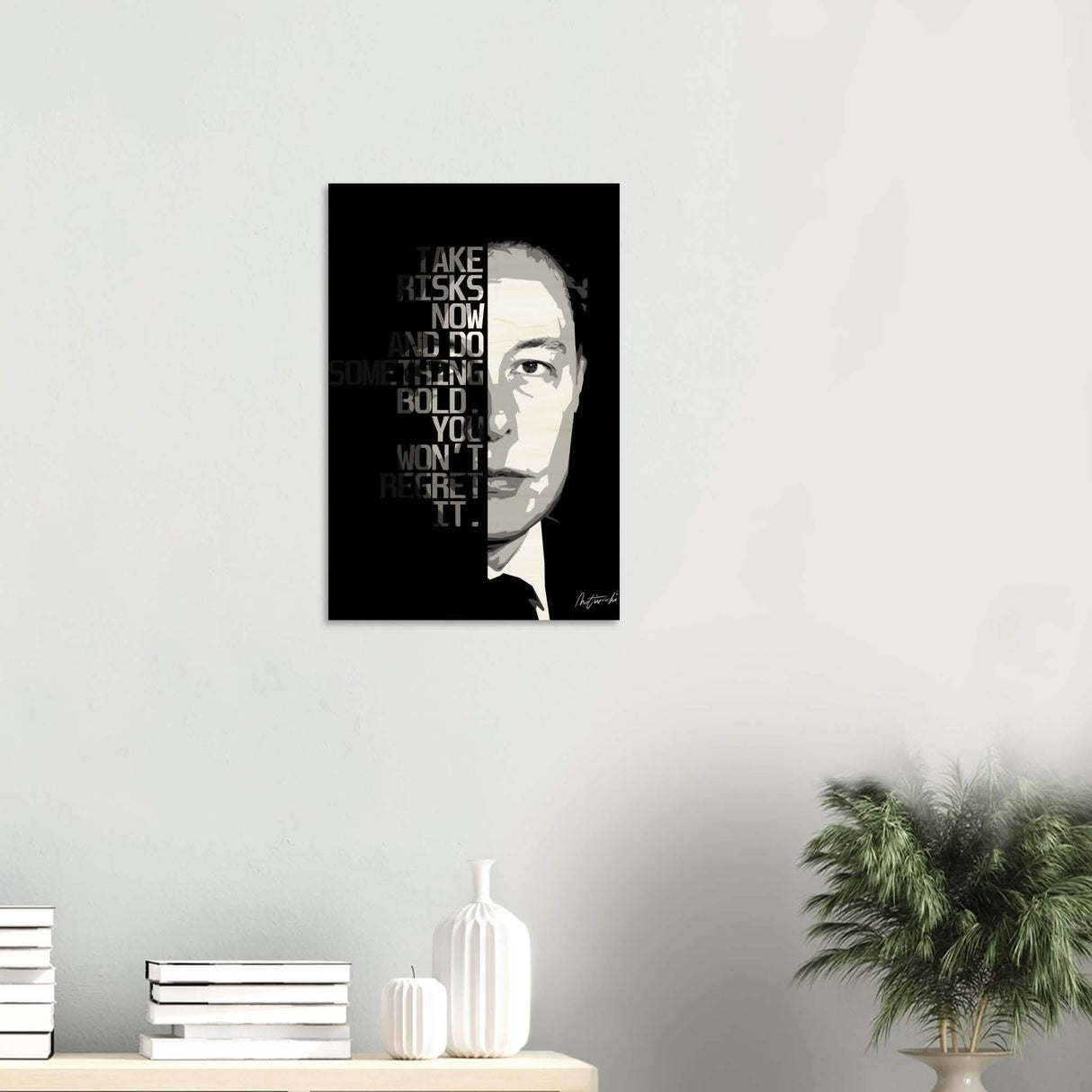 Da Vinci Motivational Wall Art - Wood Prints - 40x60 cm / 16x24″ - 20 mm