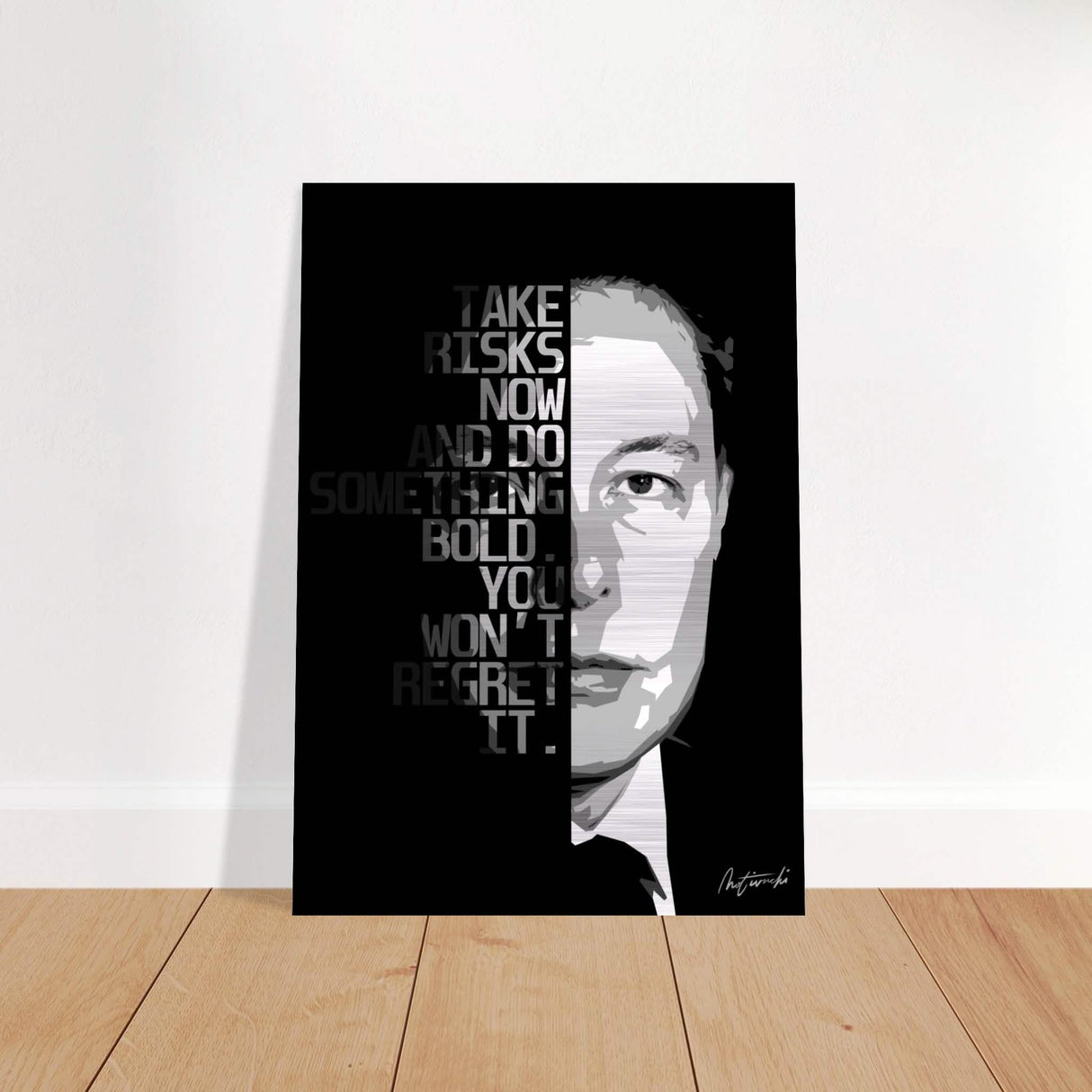 Da Vinci Motivational Wall Art - Brushed Aluminum Print - 70x100 cm / 28x40″ -